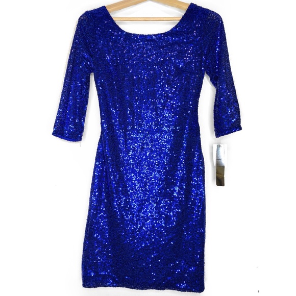 blue siren dress Electra Mini Dress - Silver Sequin Short Dress